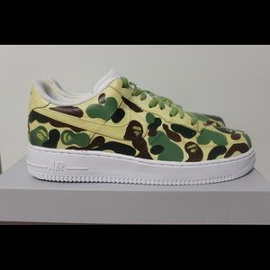 Nike Air Force 1 Low Custom Bape Sneaker Size 10.5